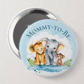 Niedliche Elefant & Friends Babydusche Button (Vorne & Hinten)