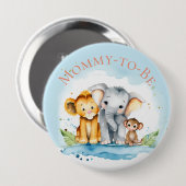 Niedliche Elefant & Friends Babydusche Button (Vorne & Hinten)