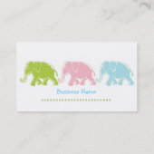 Niedliche Elefant-Geschäfts-Karte Visitenkarte (Rückseite)