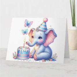 Niedliche Elefant Happy Birthday Card Karte
