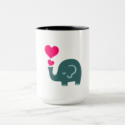 Niedliche Elefant-Kaffee-Tasse Tasse (Zentrum)