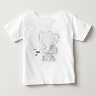 Niedliche Elefant-Paare Baby T-shirt