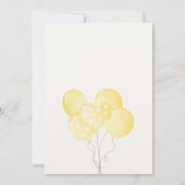 Niedliche Elefant- und Ballonbabydusche Einladung (Rückseite)