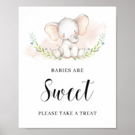 Niedliche Elefanten Babys sind ein Plakat für süße