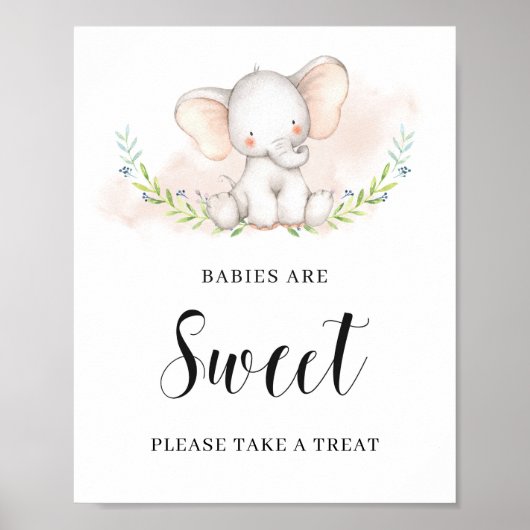 Niedliche Elefanten Babys sind ein Plakat für süße (Vorne)