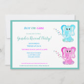 Niedliche Elefanten bei Wasserfarbe Party Einladung (Vorderseite)