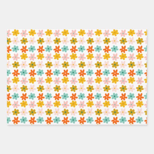 Niedliche Elefanten-Blume Blush-Minze Geschenkpapier Set (Vorderseite 3)