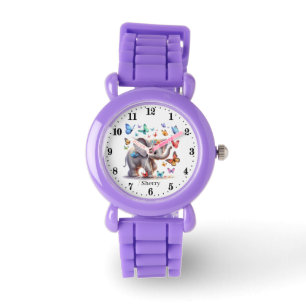 Niedliche Elefanten geben Mädchen Namen Armbanduhr