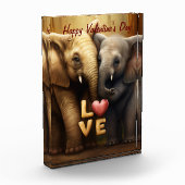 Niedliche Elefanten in der Liebe Fotoblock (Links)