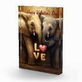 Niedliche Elefanten in der Liebe Fotoblock (Rechts)