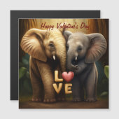 Niedliche Elefanten in der Liebe Magnetkarte (Vorne/Hinten)