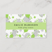 Niedliche Elefanten, Kinderspielzentrum, Aktivität Visitenkarte (Vorderseite)