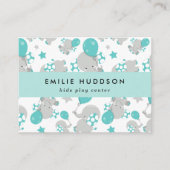 Niedliche Elefanten, Kinderspielzentrum, Aktivität Visitenkarte (Vorderseite)