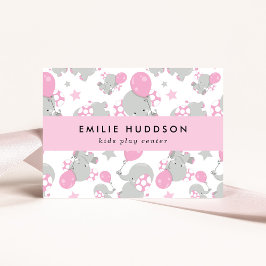 Niedliche Elefanten, Kinderspielzentrum, Aktivität Visitenkarte