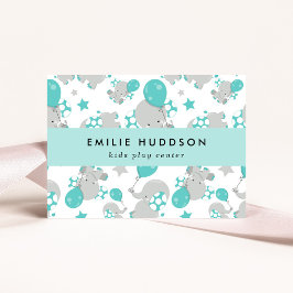 Niedliche Elefanten, Kinderspielzentrum, Aktivität Visitenkarte