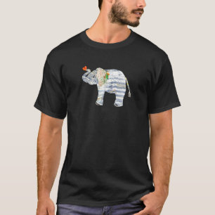 Niedliche Elefanten Liebe Kunstkonservierung Grafi T-Shirt