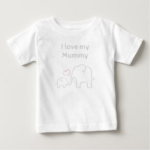 Niedliche Elefanten Liebe mein Mama-Baby-Shirt Baby T-shirt