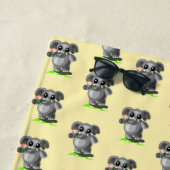 Niedliche Elefanten mit Blume Beach Handtuch (Beispiel)