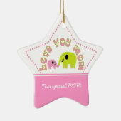 Niedliche Elefanten Muttertagsgeschenk Keramik Ornament (Rechts)