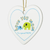 Niedliche Elefanten Muttertagsgeschenk Keramikornament (Links)