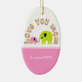 Niedliche Elefanten Muttertagsgeschenk Keramikornament (Rechts)