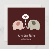 Niedliche Elefanten - Save the Date (Vorne/Hinten)