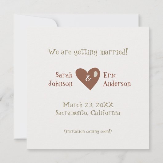 Niedliche Elefanten - Save the Date (Rückseite)