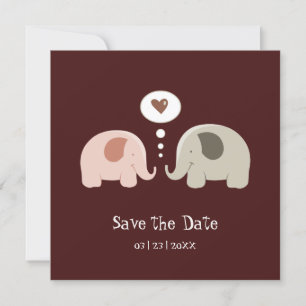 Niedliche Elefanten - Save the Date