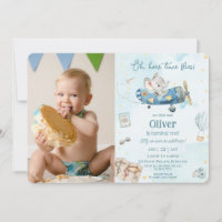 Niedliche Elefantenabenteuer Flugzeug Fliegen Gebu