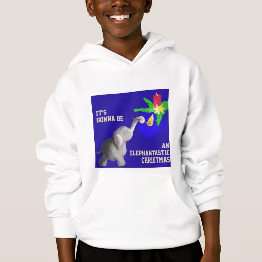 Niedliche Elefantenastik "Ugly" Weihnachtsdubo Hoodie (Vorderseite)