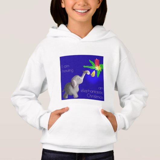 Niedliche Elefantenastik "Ugly" Weihnachtsdubo Hoodie (Vorderseite)