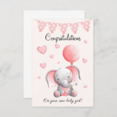 Niedliche Elefantenbaby Gratulationskarte (Vorne/Hinten)