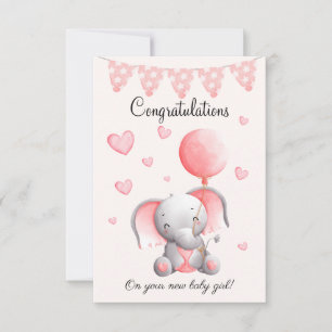 Niedliche Elefantenbaby Gratulationskarte