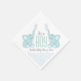 Niedliche Elefantenblaue Babydusche Serviette