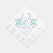 Niedliche Elefantenblaue Babydusche Serviette (Ecke)