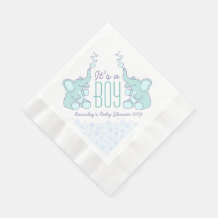 Niedliche Elefantenblaue Babydusche Serviette