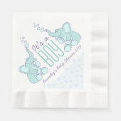 Niedliche Elefantenblaue Babydusche Serviette (Vorderseite)