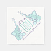 Niedliche Elefantenblaue Babydusche Serviette (Vorderseite)