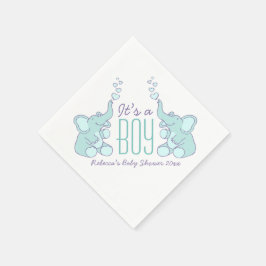 Niedliche Elefantenblaue Babydusche Serviette