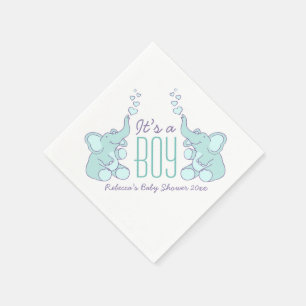 Niedliche Elefantenblaue Babydusche Serviette