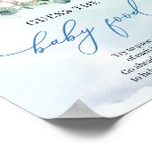 Niedliche Elefantenblauer Blume Raten Das Baby Foo Poster (Ecke)