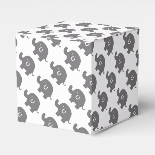 Niedliche Elefantenboxen, grau und weiß Geschenkschachtel (Vorderseite)
