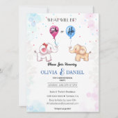 Niedliche Elefantenerkennung Einladung (Vorderseite)