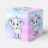 Niedliche Elefantenfavorisierungsbox Geschenkschachtel (Rückseite)