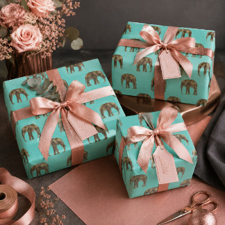 Niedliche Elefantenfreude Geschenkpapier Set