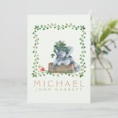 Niedliche Elefantengeburt Foto Ankündigung (Stehend Vorderseite)