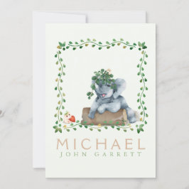 Niedliche Elefantengeburt Foto Ankündigung