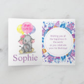 niedliche Elefantengeburtskarte Karte (Innenseite)