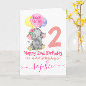 niedliche Elefantengeburtskarte Karte (Gelbe Blume)