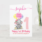 niedliche Elefantengeburtskarte Karte (Vorderseite)